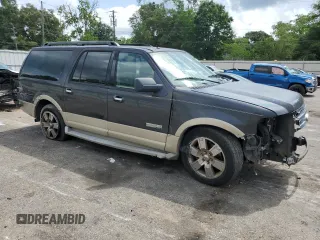 2007 Ford Expedition Max Eddie Bauer z VIN 1FMFK17537LA91569, wystawiony jako Copart lot #55829234 z przebiegiem 231 897 mil mil oraz Szkoda całkowita • Salvage title. Historia ofert i sprzedaży dostępna na DreamBid. Obrazek 4.