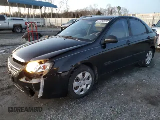 2008 Kia Spectra EX with VIN KNAFE121185551816, listed as a Copart auction lot 42324005 with 159,476 mi miles and Salvage title. Bid and sale history available at DreamBid. Image 1.