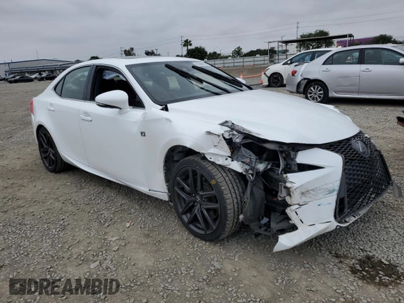 2017 Lexus IS 350 with VIN JTHBE1D22H5028603, listed as a Copart auction lot 53209415 with Not provided miles and Salvage title. Bid and sale history available at DreamBid. Image 4.