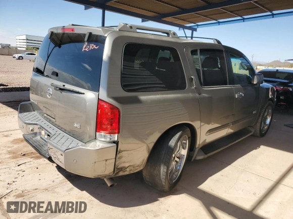 2006 Nissan Armada LE z VIN 5N1AA08A16N735303, wystawiony jako Copart lot #48530375 z przebiegiem 205 052 mil mil oraz Szkoda całkowita • Salvage title. Historia ofert i sprzedaży dostępna na DreamBid. Obrazek 3.