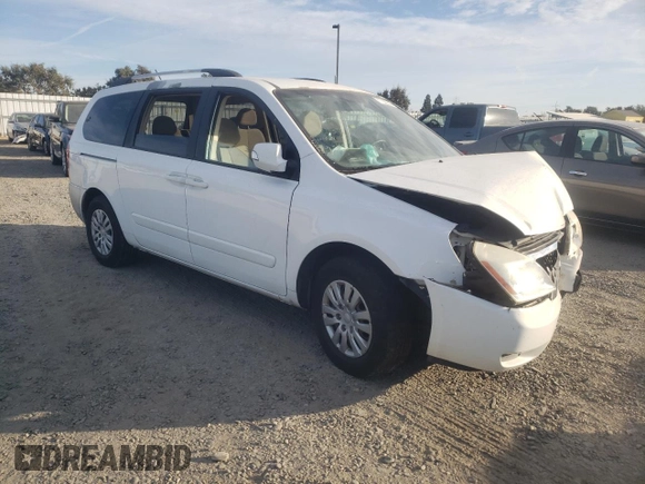 2011 Kia Sedona LX with VIN KNDMG4C74B6370803, listed as a Copart auction lot 77228344 with 142,394 mi miles and Salvage Title. Bid and sale history available at DreamBid. Image 4.