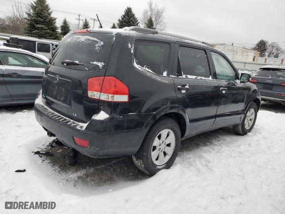 2009 Kia Borrego LX with VIN KNDJH741095020113, listed as a Copart auction lot 43867345 with 154,972 mi miles and Salvage Title. Bid and sale history available at carsss.com. Image 3.