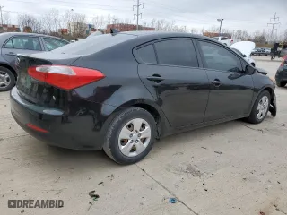 2015 Kia Forte LX with VIN KNAFK4A69F5335555, listed as a Copart auction lot 71662124 with 0 mi miles and Salvage Title. Bid and sale history available at carsss.com. Image 3.