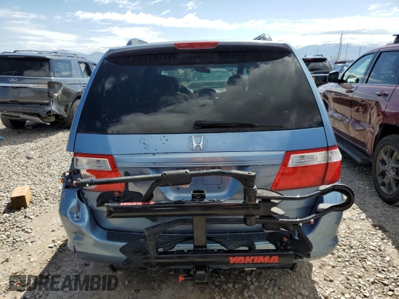 2006 Honda Odyssey EX-L z VIN 5FNRL38686B025733, wystawiony jako Copart lot #57657425 z przebiegiem 214 303 mil mil oraz Szkoda całkowita • Salvage title. Historia ofert i sprzedaży dostępna na DreamBid. Obrazek 6.