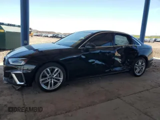 2023 Audi A4 S line Premium Plus z VIN WAUEAAF49PN004190, wystawiony jako Copart lot #55061665 z przebiegiem 22 518 mil mil oraz Szkoda całkowita • Salvage title. Historia ofert i sprzedaży dostępna na DreamBid. Obrazek 1.