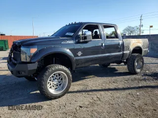 2015 Ford Super Duty F-250 SRW Lariat with VIN 1FT7W2BT3FEB24288, listed as a Copart auction lot 47068085 with 0 mi miles and Salvage Title. Bid and sale history available at carsss.com. Image 1.