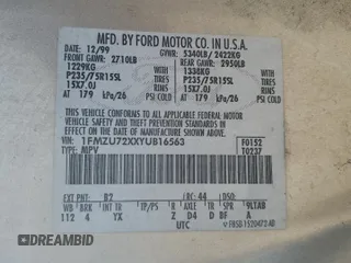 2000 Ford Explorer XLS z VIN 1FMZU72XXYUB16563, wystawiony jako Copart lot #86951684 z przebiegiem 203 117 mil mil oraz Szkoda całkowita • Salvage title. Historia ofert i sprzedaży dostępna na DreamBid. Obrazek 15.