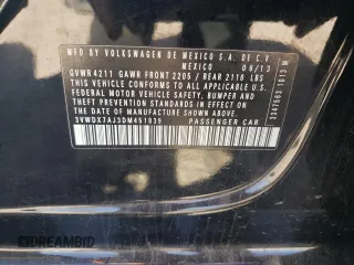 2013 Volkswagen Jetta SE with VIN 3VWDX7AJ3DM451839, listed as a Copart auction lot 49846465 with 120,376 mi miles and Salvage title. Bid and sale history available at DreamBid. Image 12.