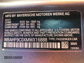 2021 BMW Z4 sDriveM40i with VIN WBAHF9C0XMWX16888, listed as a Copart auction lot 87046144 with 29,408 mi miles and Salvage Title. Bid and sale history available at carsss.com. Image 13.