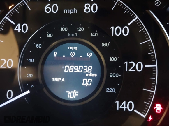 2013 Honda CR-V EX-L with VIN 5J6RM4H76DL072808, listed as a IAAI auction lot 42589020 with 89,038 mi miles and . Bid and sale history available at DreamBid. Image 15.
