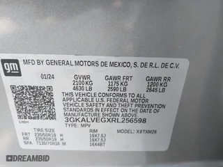 2024 GMC Terrain SLT with VIN 3GKALVEGXRL256598, listed as a IAAI auction lot 40912735 with 6,406 mi miles. Bid and sale history available at carsss.com. Image 9.