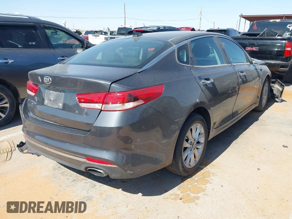 2017 Kia Optima LX with VIN 5XXGT4L3XHG162392, listed as a IAAI auction lot 42190491 with 109,566 mi miles and . Bid and sale history available at DreamBid. Image 4.