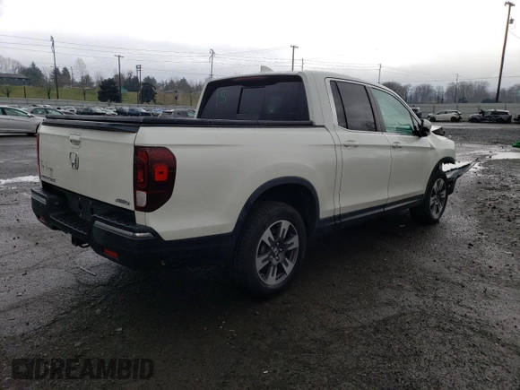 2019 Honda Ridgeline RTL-T with VIN 5FPYK3F63KB006493, listed as a Copart auction lot 43466445 with 51,021 mi miles and Salvage title. Bid and sale history available at DreamBid. Image 3.