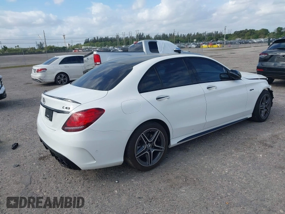 2020 Mercedes-Benz C 43 AMG with VIN WDDWF6EB9LR554651, listed as a IAAI auction lot 41892690 with 75,114 mi miles and . Bid and sale history available at carsss.com. Image 4.
