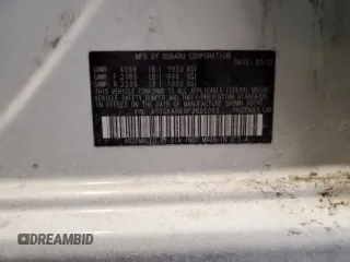 2023 Subaru Impreza with VIN 4S3GKAB69P3605093, listed as a Copart auction lot 44888315 with 42,052 mi miles and Salvage title. Bid and sale history available at DreamBid. Image 14.