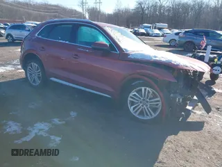 2018 Audi Q5 Premium Plus with VIN WA1BNAFY8J2120240, listed as a IAAI auction lot 41154361 with 77,848 mi miles. Bid and sale history available at carsss.com. Image 1.