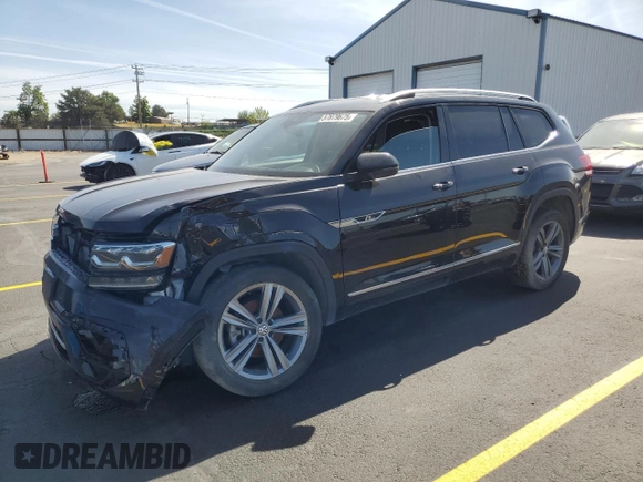 2019 Volkswagen Atlas SE z VIN 1V2XR2CA4KC565064, wystawiony jako Copart lot #57879675 z przebiegiem 43 143 mil mil oraz Szkoda całkowita • Salvage title. Historia ofert i sprzedaży dostępna na DreamBid. Obrazek 1.