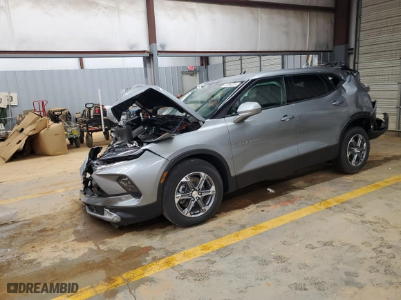 2023 Chevrolet Blazer LT with VIN 3GNKBHR40PS231644, listed as a Copart auction lot 45296355 with 0 mi miles and Salvage Title. Bid and sale history available at carsss.com. Image 1.