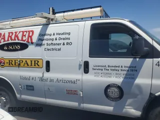 2018 Chevrolet Express Cargo with VIN 1GCWGAFG0J1183654, listed as a IAAI auction lot 42613500 with 170,428 mi miles and . Bid and sale history available at DreamBid. Image 1.