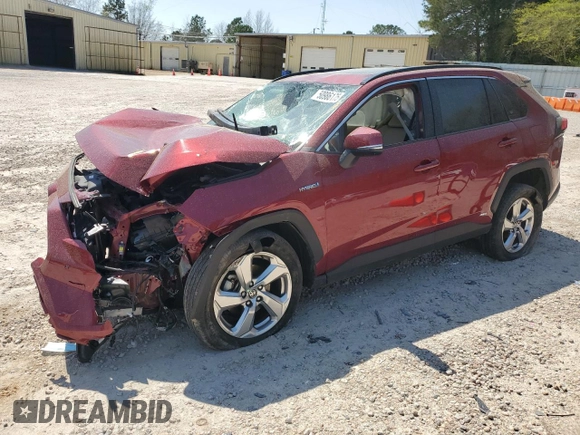 2021 Toyota RAV4 Hybrid LE with VIN 4T3B6RFVXMU045849, listed as a Copart auction lot 50986175 with 55,546 mi miles and Salvage Title. Bid and sale history available at carsss.com. Image 1.