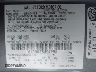 2010 Ford Fusion Hybrid with VIN 3FADP0L32AR342981, listed as a IAAI auction lot 42062235 with 287,126 mi miles. Bid and sale history available at carsss.com. Image 9.