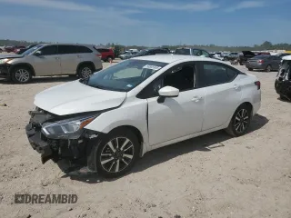 2024 Nissan Versa SV with VIN 3N1CN8EV7RL907638, listed as a Copart auction lot 56885955 with 14,162 mi miles and Salvage title. Bid and sale history available at DreamBid. Image 1.