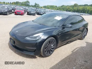 2021 Tesla Model 3 Performance with VIN 5YJ3E1EC5MF919278, listed as a IAAI auction lot 40194677 with 50,484 mi miles and . Bid and sale history available at carsss.com. Image 19.