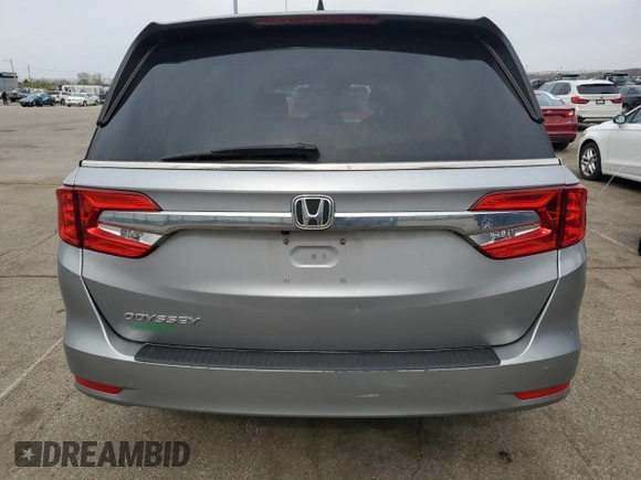 2020 Honda Odyssey EX-L with VIN 5FNRL6H77LB014535, listed as a Copart auction lot 52105275 with 112,542 mi miles and Salvage Title. Bid and sale history available at carsss.com. Image 6.