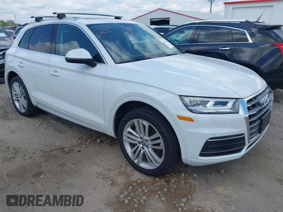2019 Audi Q5 Premium Plus with VIN WA1BNAFY3K2135987, listed as a IAAI auction lot 42321260 with 64,757 mi miles and . Bid and sale history available at DreamBid. Image 1.