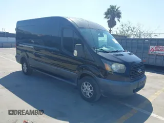 2015 Ford Transit Cargo with VIN 1FTYR2CM3FKA87408, listed as a IAAI auction lot 42000321 with 114,511 mi miles. Bid and sale history available at carsss.com. Image 1.