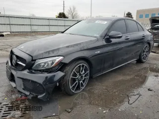 2017 Mercedes-Benz C 43 AMG with VIN 55SWF6EB1HU198007, listed as a Copart auction lot 48469895 with 110,341 mi miles and Salvage Title. Bid and sale history available at DreamBid. Image 1.