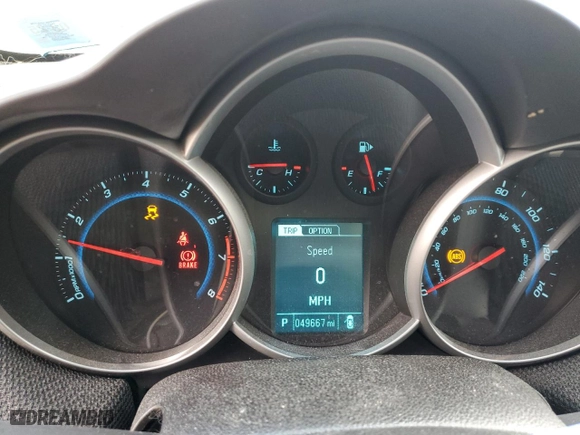 2014 Chevrolet Cruze 1LT with VIN 1G1PC5SB3E7441663, listed as a Copart auction lot 53157435 with 49,667 mi miles and Salvage Title. Bid and sale history available at carsss.com. Image 9.
