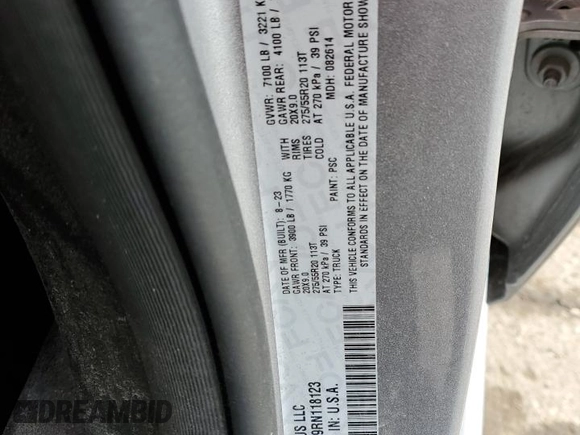 2024 Ram 1500 Big Horn with VIN 1C6SRFFT9RN118123, listed as a Copart auction lot 56187125 with 35,691 mi miles and Salvage title. Bid and sale history available at DreamBid. Image 12.