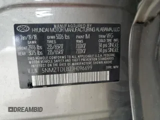 2018 Hyundai Santa Fe 2.4L z VIN 5NMZTDLB2JH096699, wystawiony jako Copart lot #53795775 z przebiegiem 165 794 mil mil oraz Szkoda całkowita • Salvage title. Historia ofert i sprzedaży dostępna na DreamBid. Obrazek 14.
