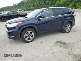 2016 Toyota Highlander Hybrid Limited with VIN 5TDDCRFH5GS016938, listed as a Copart auction lot 55999704 with 64,753 mi miles. Bid and sale history available at carsss.com. Image 1.