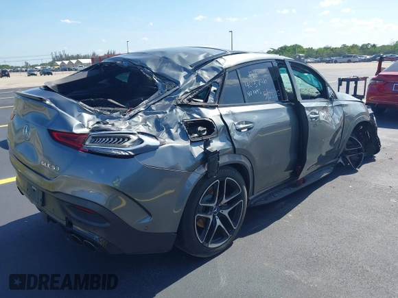2021 Mercedes-Benz GLE 53 AMG with VIN 4JGFD6BB0MA403746, listed as a IAAI auction lot 42221763 with 68,541 mi miles and . Bid and sale history available at DreamBid. Image 4.