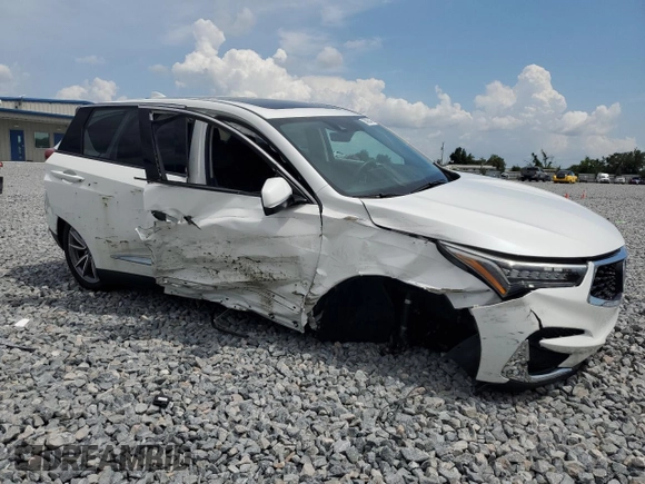 2021 Acura RDX Technology with VIN 5J8TC2H55ML025126, listed as a Copart auction lot 55980445 with 37,020 mi miles and Non repairable. Bid and sale history available at DreamBid. Image 4.
