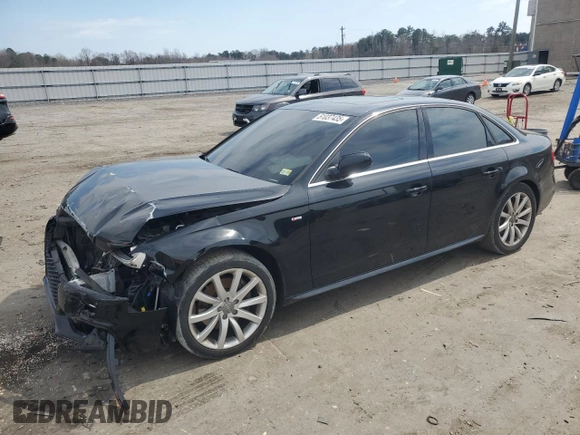 2014 Audi A4 Premium with VIN WAUBFAFL1EN030856, listed as a Copart auction lot 51037435 with 95,190 mi miles and Salvage Title. Bid and sale history available at carsss.com. Image 1.