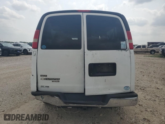2011 Chevrolet Express Passenger 1LT with VIN 1GAZG1FGXB1106362, listed as a Copart auction lot 55584285 with 250,862 mi miles and Salvage title. Bid and sale history available at DreamBid. Image 6.