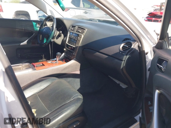 2007 Lexus IS 250 with VIN JTHBK262472046760, listed as a IAAI auction lot 42287520 with 219,758 mi miles and . Bid and sale history available at DreamBid. Image 5.