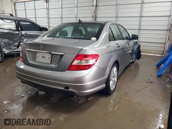 2009 Mercedes-Benz C 300 Sport with VIN WDDGF54X39F225434, listed as a Copart auction lot 53141085 with 194,350 mi miles and Salvage title. Bid and sale history available at DreamBid. Image 3.