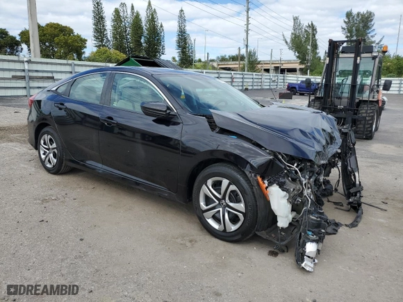 2017 Honda Civic Sedan LX with VIN 19XFC2F54HE048782, listed as a Copart auction lot 81576724 with 23,235 mi miles and Salvage Title. Bid and sale history available at carsss.com. Image 4.