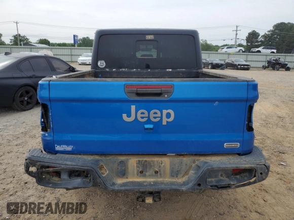 2021 Jeep Gladiator Overland with VIN 1C6HJTFG7ML585693, listed as a Copart auction lot 53058485 with 47,804 mi miles and Salvage title. Bid and sale history available at DreamBid. Image 6.