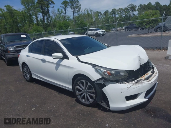 2014 Honda Accord Sport with VIN 1HGCR2F57EA002333, listed as a IAAI auction lot 42184697 with 168,704 mi miles and . Bid and sale history available at DreamBid. Image 1.