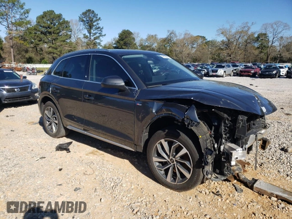 2022 Audi Q5 S line Premium Plus with VIN WA1EAAFY7N2050583, listed as a Copart auction lot 49108475 with 34,090 mi miles and Salvage Title. Bid and sale history available at DreamBid. Image 4.