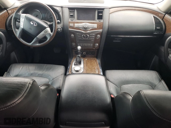2016 Infiniti QX80 with VIN JN8AZ2NE4G9124227, listed as a Copart auction lot 43040465 with 107,233 mi miles and Salvage Title. Bid and sale history available at carsss.com. Image 8.