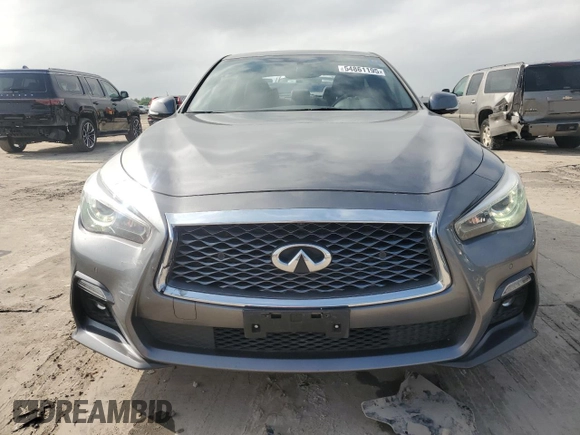 2021 Infiniti Q50 Signature Edition with VIN JN1EV7CP9MM703669, listed as a Copart auction lot 54861195 with 50,856 mi miles and Salvage title. Bid and sale history available at DreamBid. Image 5.