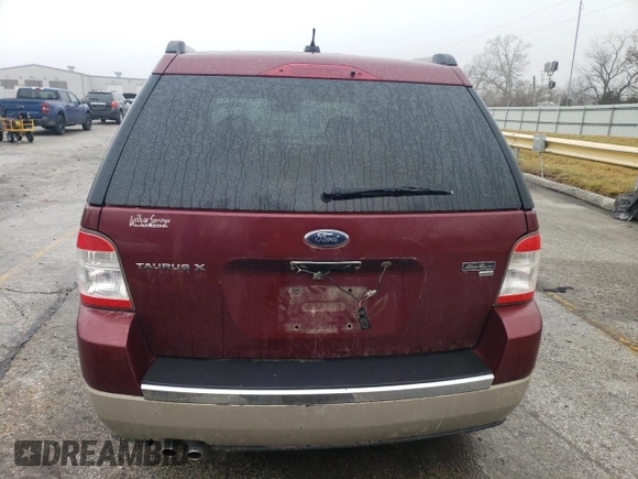 2008 Ford Taurus X Eddie Bauer z VIN 1FMDK08W68GA26217, wystawiony jako Copart lot #43721425 z przebiegiem 275 637 mil mil oraz Szkoda całkowita • Salvage title. Historia ofert i sprzedaży dostępna na DreamBid. Obrazek 6.