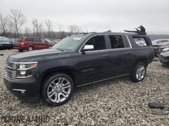 2020 Chevrolet Suburban Premier z VIN 1GNSKJKJ0LR287376, wystawiony jako Copart lot #83407244 z przebiegiem Nie podano mil oraz Szkoda całkowita • Salvage title. Historia ofert i sprzedaży dostępna na DreamBid. Obrazek 1.