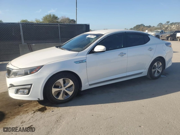 2014 Kia Optima Hybrid LX with VIN KNAGM4AD4E5065114, listed as a Copart auction lot 47308775 with 154,642 mi miles and Clean Title. Bid and sale history available at carsss.com. Image 1.